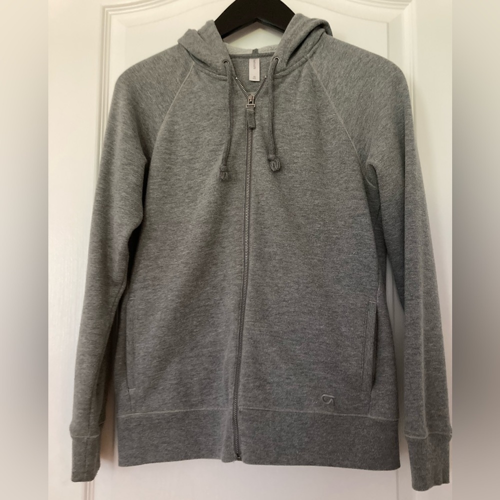 GapBodyFit Light Gray Zip front Sweatshirt XS